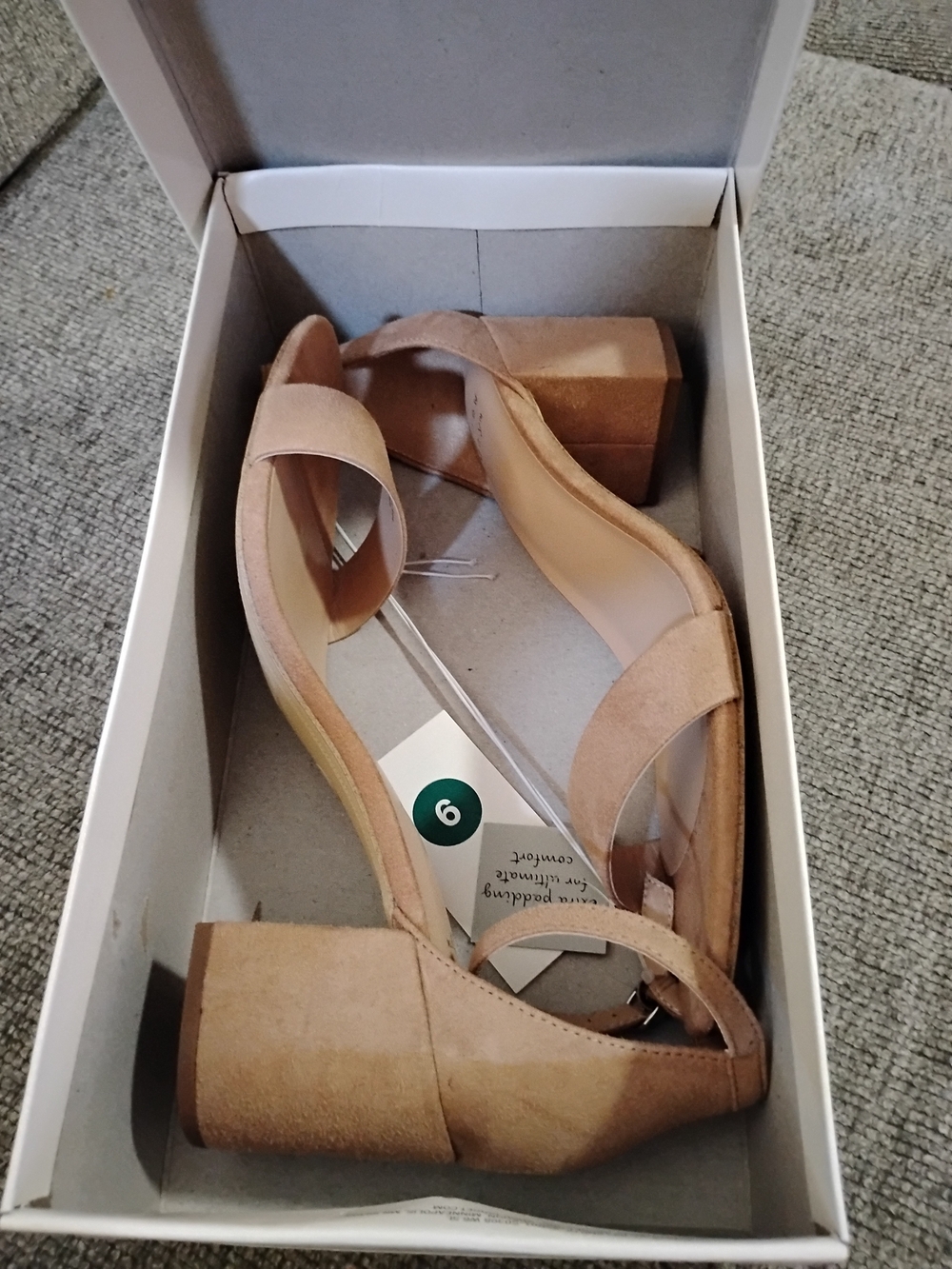 a new day Beige Low Block Heel Sandals